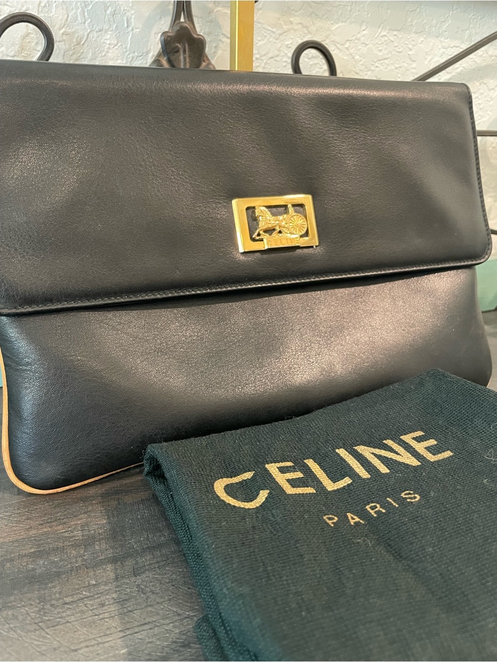 Celine Carriage Coach Clutch